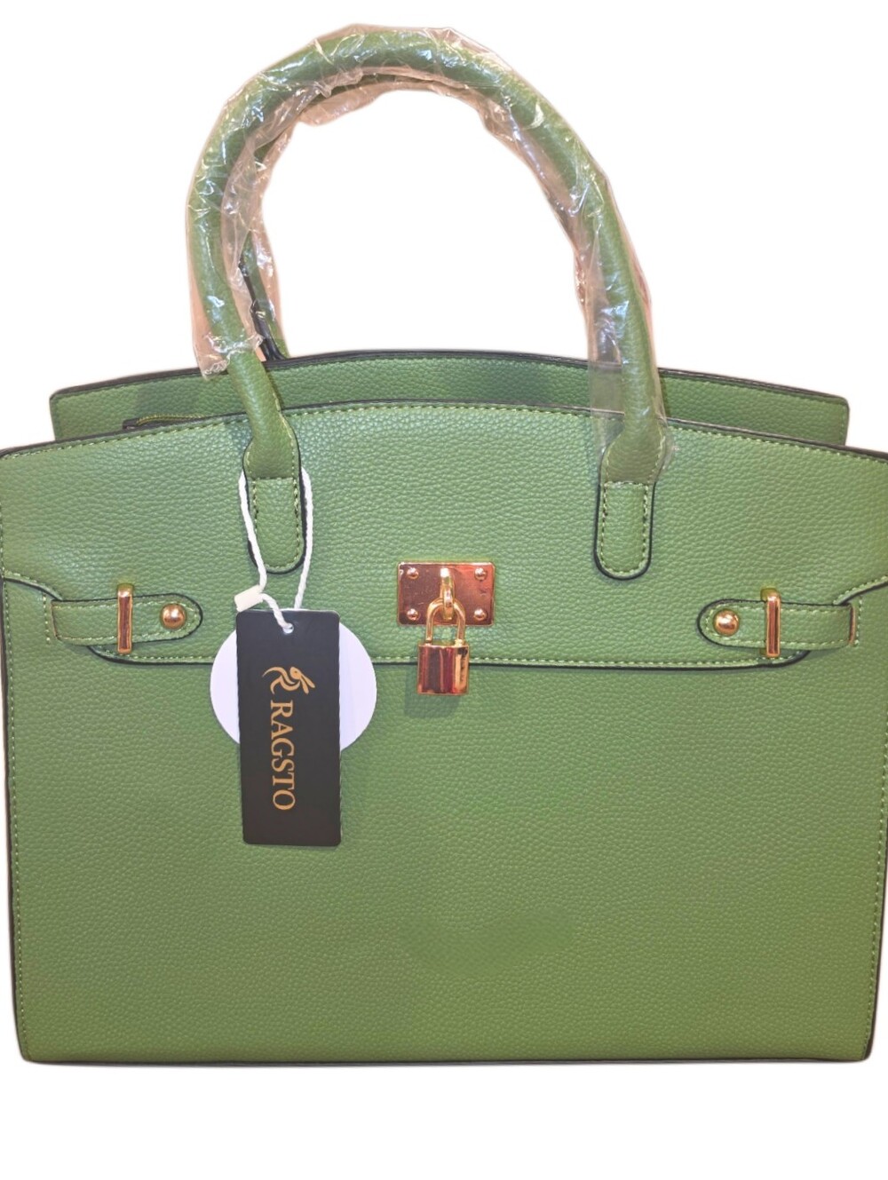 Brand New - Avocado Green Luxury Tote w Matching Wallet & Gold-toned Hardware
